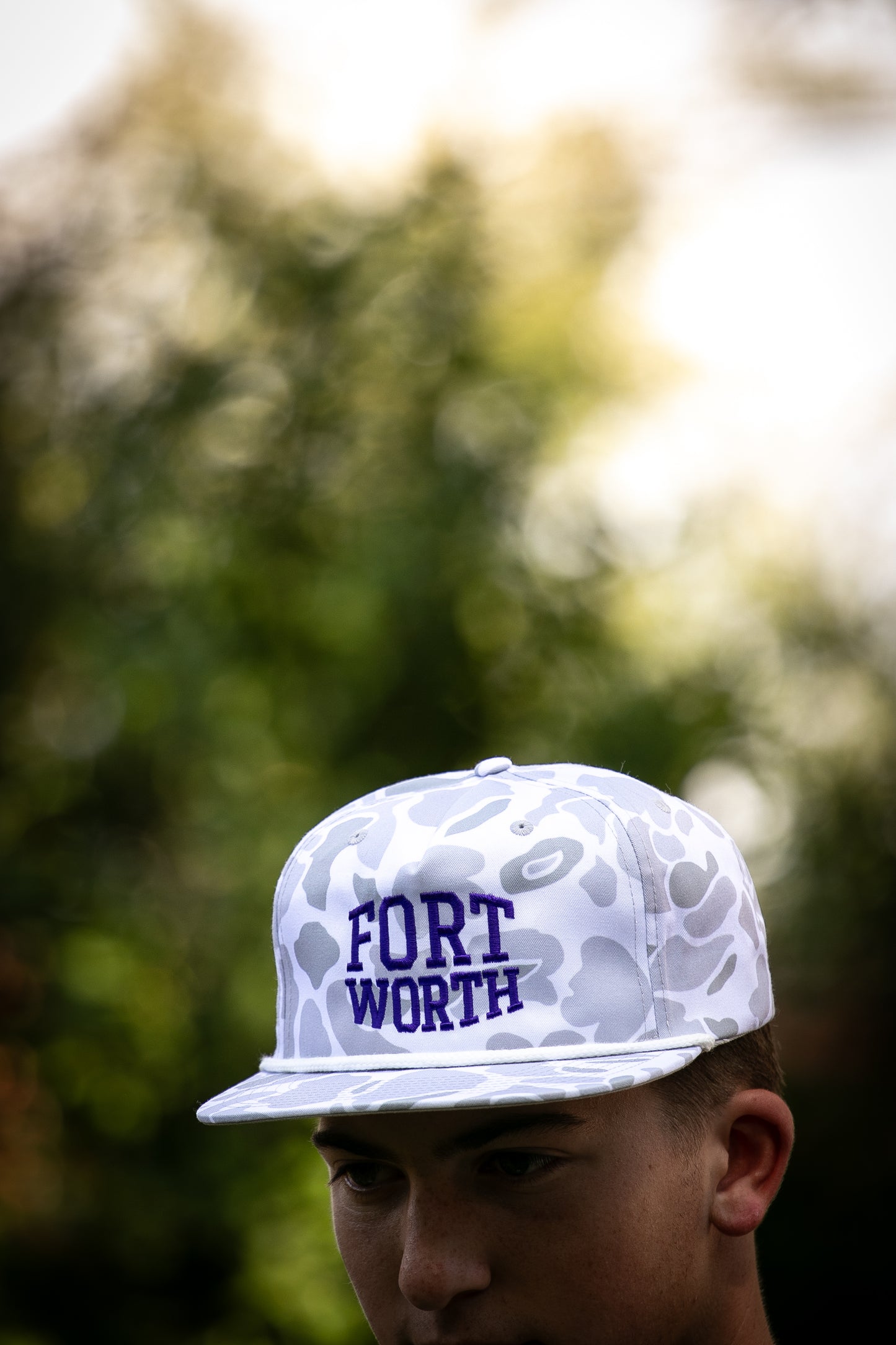 Fort Worth College Camo Rope Hat